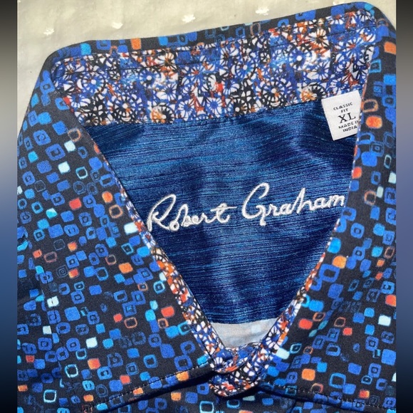 Robert Graham Long Sleeve Button Shirt Mens Size Xl Stretch NWT $ 237 - Picture 6 of 9